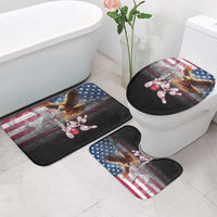 Custom Patriotic Eagle Bowling Bathroom Set with American Flag Strike Design - Wonder Print Shop
