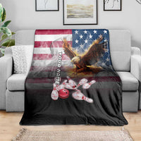 Custom Patriotic Eagle Bowling Blanket with American Flag Strike Design - Wonder Print Shop