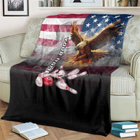 Custom Patriotic Eagle Bowling Blanket with American Flag Strike Design - Wonder Print Shop