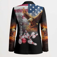 Custom Patriotic Eagle Bowling Blazer with American Flag Strike Design - Wonder Print Shop