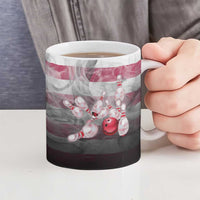 Custom Patriotic Eagle Bowling Ceramic Mug with American Flag Strike Design - Wonder Print Shop