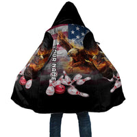 Custom Patriotic Eagle Bowling Cloak with American Flag Strike Design - Wonder Print Shop