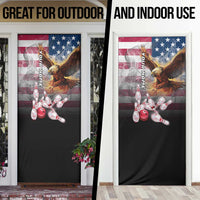 Custom Patriotic Eagle Bowling Door Cover with American Flag Strike Design - Wonder Print Shop