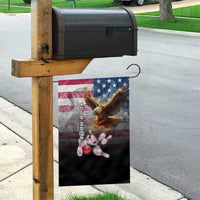 Custom Patriotic Eagle Bowling Garden Flag with American Flag Strike Design - Wonder Print Shop