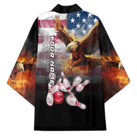 Custom Patriotic Eagle Bowling Kimono with American Flag Strike Design - Wonder Print Shop