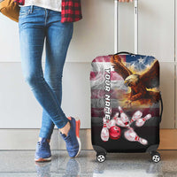 Custom Patriotic Eagle Bowling Luggage Cover with American Flag Strike Design - Wonder Print Shop