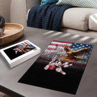 Custom Patriotic Eagle Bowling Puzzle with American Flag Strike Design - Wonder Print Shop