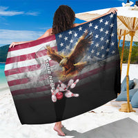 Custom Patriotic Eagle Bowling Sarong with American Flag Strike Design - Wonder Print Shop