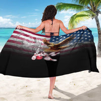Custom Patriotic Eagle Bowling Sarong with American Flag Strike Design - Wonder Print Shop