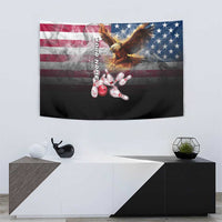 Custom Patriotic Eagle Bowling Tapestry with American Flag Strike Design - Wonder Print Shop
