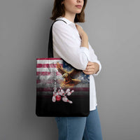 Custom Patriotic Eagle Bowling Tote Bag with American Flag Strike Design - Wonder Print Shop