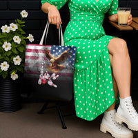 Custom Patriotic Eagle Bowling Tote Bag with American Flag Strike Design - Wonder Print Shop