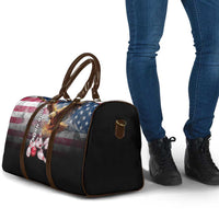 Custom Patriotic Eagle Bowling Travel Bag with American Flag Strike Design - Wonder Print Shop