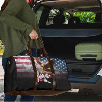Custom Patriotic Eagle Bowling Travel Bag with American Flag Strike Design - Wonder Print Shop