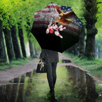 Custom Patriotic Eagle Bowling Umbrella with American Flag Strike Design - Wonder Print Shop