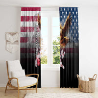 Custom Patriotic Eagle Bowling Window Curtain with American Flag Strike Design - Wonder Print Shop