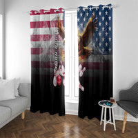 Custom Patriotic Eagle Bowling Window Curtain with American Flag Strike Design - Wonder Print Shop