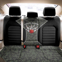 Custom Camouflage Bowling Back Car Seat Cover with Red Strike Ball Graphic - Wonder Print Shop