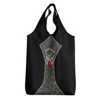 Custom Camouflage Bowling Grocery Bag with Red Strike Ball Graphic - Wonder Print Shop