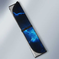 Custom Grim Reaper Bowling Auto Sun Shade with Blue Lightning Background - Wonder Print Shop