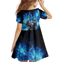 Custom Grim Reaper Bowling Family Matching Off Shoulder Maxi Dress and Hawaiian Shirt with Blue Lightning Background - Wonder Print Shop