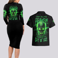 Heaven Don't Want Me Mad Skull Couples Matching Long Sleeve Bodycon Dress and Hawaiian Shirt - Wonder Print Shop