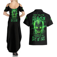 Heaven Don't Want Me Mad Skull Couples Matching Summer Maxi Dress and Hawaiian Shirt - Wonder Print Shop