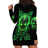 Heaven Don't Want Me Mad Skull Hoodie Dress - Wonder Print Shop
