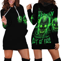 Heaven Don't Want Me Mad Skull Hoodie Dress - Wonder Print Shop