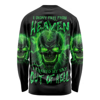 Heaven Don't Want Me Mad Skull Long Sleeve Shirt - Wonder Print Shop