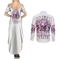 It's Okay If You Don't Like Me Couples Matching Summer Maxi Dress and Long Sleeve Button Shirt - Wonder Print Shop