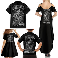 You Couldn't Handle Me B & W Family Matching Summer Maxi Dress and Hawaiian Shirt - Wonder Print Shop