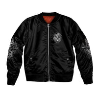 You Couldn't Handle Me B & W Sleeve Zip Bomber Jacket - Wonder Print Shop