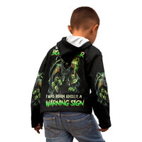 Warning Sign Skull Reaper Kid Hoodie - Wonder Print Shop