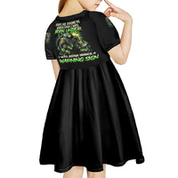 Warning Sign Skull Reaper Kid Short Sleeve Dress - Wonder Print Shop