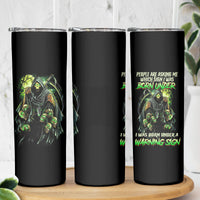 Warning Sign Skull Reaper Skinny Tumbler - Wonder Print Shop