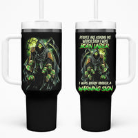 Warning Sign Skull Reaper Tumbler With Handle - Wonder Print Shop