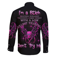 I'm A B Don't Try Me Family Matching Long Sleeve Bodycon Dress and Hawaiian Shirt - Wonder Print Shop