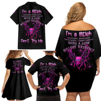I'm A B Don't Try Me Family Matching Off Shoulder Short Dress and Hawaiian Shirt - Wonder Print Shop
