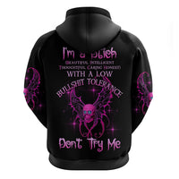 I'm A B Don't Try Me Hoodie - Wonder Print Shop