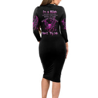 I'm A B Don't Try Me Long Sleeve Bodycon Dress - Wonder Print Shop