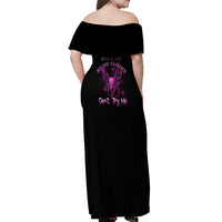 I'm A B Don't Try Me Off Shoulder Maxi Dress - Wonder Print Shop