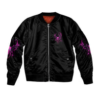 I'm A B Don't Try Me Sleeve Zip Bomber Jacket - Wonder Print Shop
