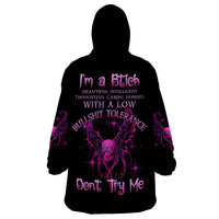 I'm A B Don't Try Me Wearable Blanket Hoodie - Wonder Print Shop