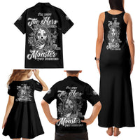 I'm Not The Hero You Want Family Matching Tank Maxi Dress and Hawaiian Shirt - Wonder Print Shop