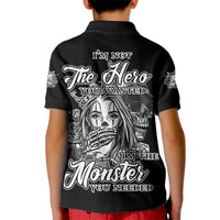 I'm Not The Hero You Want Kid Polo Shirt - Wonder Print Shop