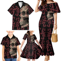 Zero F Given Skull Family Matching Mermaid Dress and Hawaiian Shirt - Wonder Print Shop