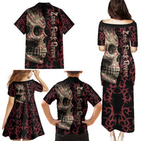 Zero F Given Skull Family Matching Puletasi Dress and Hawaiian Shirt - Wonder Print Shop