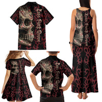 Zero F Given Skull Family Matching Tank Maxi Dress and Hawaiian Shirt - Wonder Print Shop