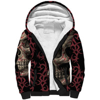 Zero F Given Skull Sherpa Hoodie - Wonder Print Shop